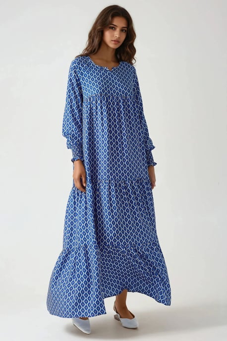 Bedrucktes Viskose-Maxikleid mit Rundhalsausschnitt - Image 2