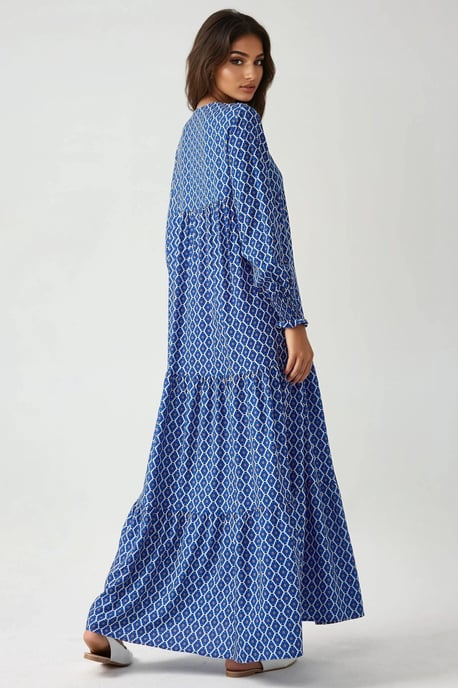 Bedrucktes Viskose-Maxikleid mit Rundhalsausschnitt - Image 6