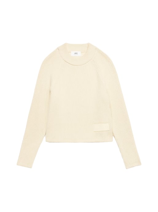 Gerippter Pullover mit Logo-Patch - Image 1