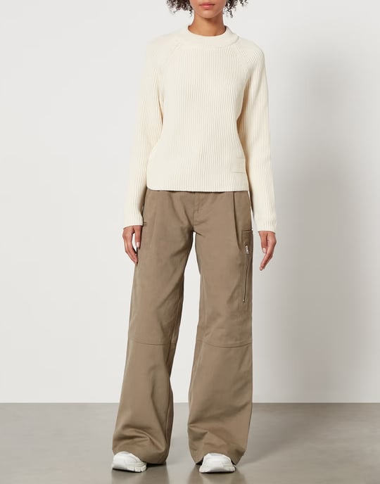 Gerippter Pullover mit Logo-Patch - Image 2