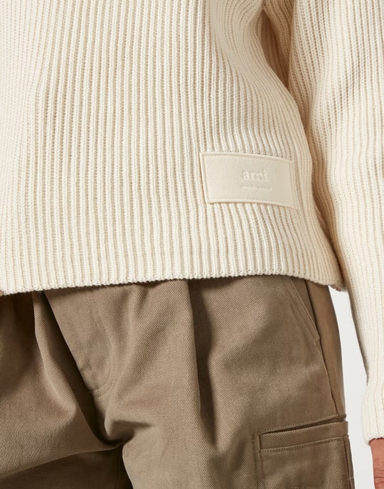 Gerippter Pullover mit Logo-Patch - Image 5