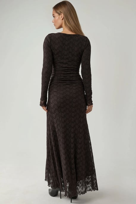Maxi-Spitzenkleid mit Rundhalsausschnitt - Image 4