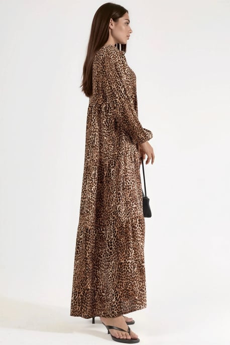 Komfortables Leopardprint Maxi-Kleid - Image 2
