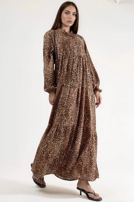 Komfortables Leopardprint Maxi-Kleid - Image 4