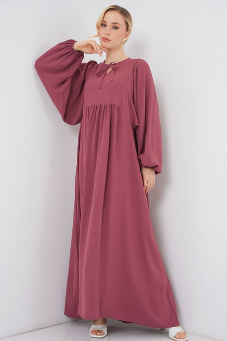 Gemustertes Maxikleid mit Schleife - Image 2