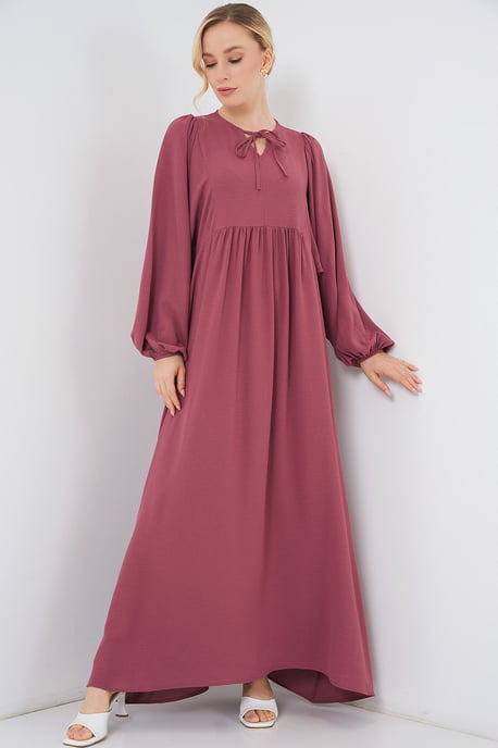 Gemustertes Maxikleid mit Schleife - Image 3