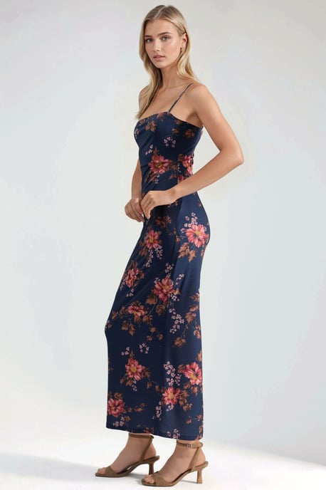 Floral Maxi-Kleid mit Schlitz - Image 3