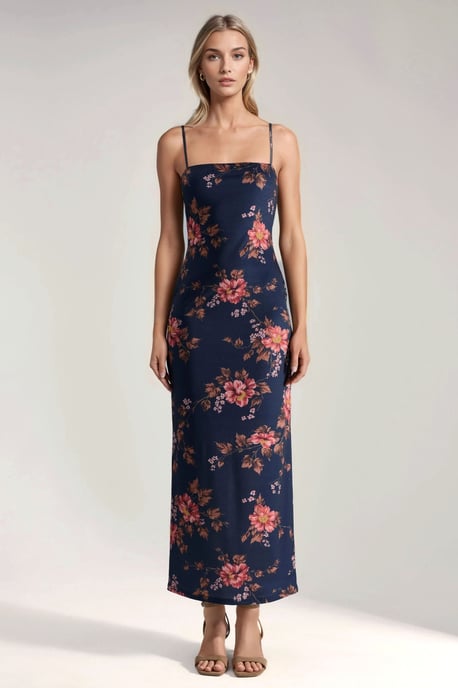 Floral Maxi-Kleid mit Schlitz - Image 6