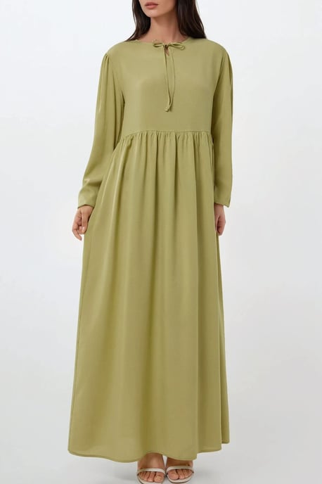 Maxikleid mit A-Linien-Schnitt und Rundhalsausschnitt - Image 3