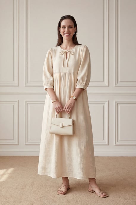 Maxikleid mit gebundenem Detail und lässiger Passform - Image 1