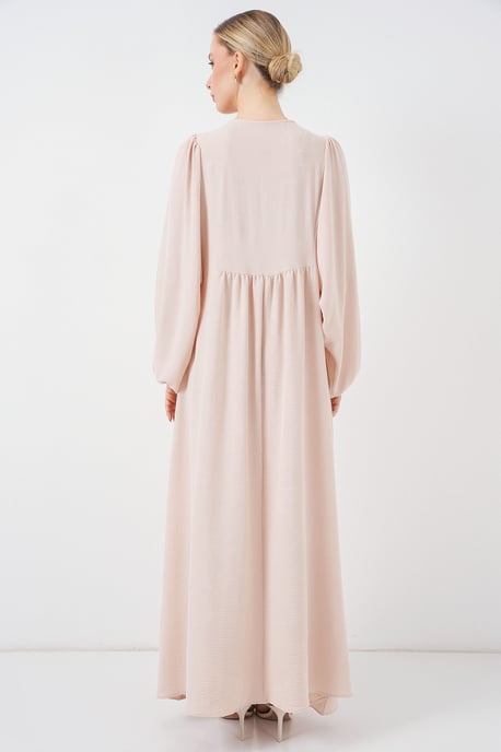Strukturierter Maxikleid mit Schleife - Image 6