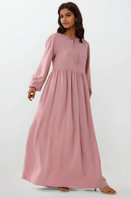 Maxikleid mit A-Linie und Rundhalsausschnitt - Image 3