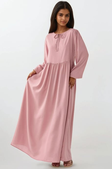 Maxikleid mit A-Linie und Rundhalsausschnitt - Image 6