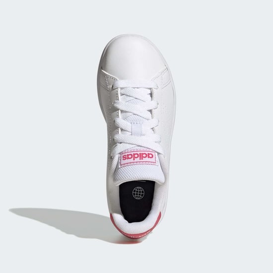 Baskets Advantage Court adidas Pour Fille en Blanc Rose - Image 3