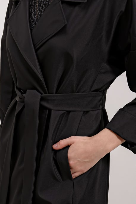 Taillierter Doppelt knopfbarer Trenchcoat - Image 2