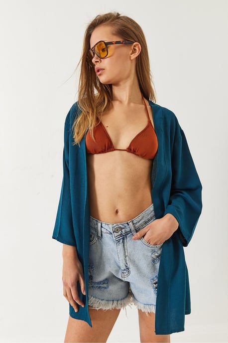 Viskose-Leinen-Mischung-Kimono - Image 2