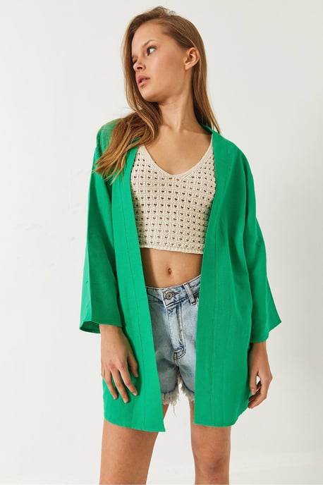 Viskose-Leinen-Mischung Kimono - Image 2