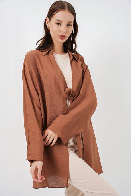 Kimono mit langen Ärmeln und Bindeband - Image 3