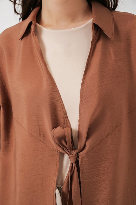 Kimono mit langen Ärmeln und Bindeband - Image 5