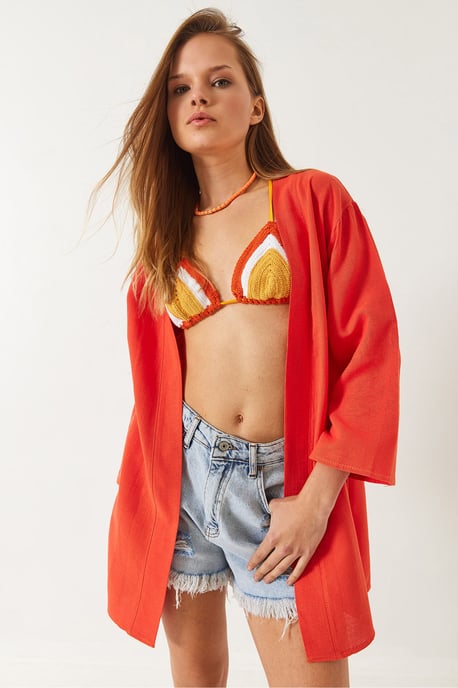 Viskose-Leinen-Mischung-Kimono - Image 3