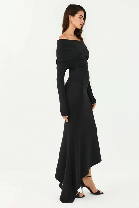 Elegantes Bodycon-Maxikleid mit Bootsausschnitt - Image 3