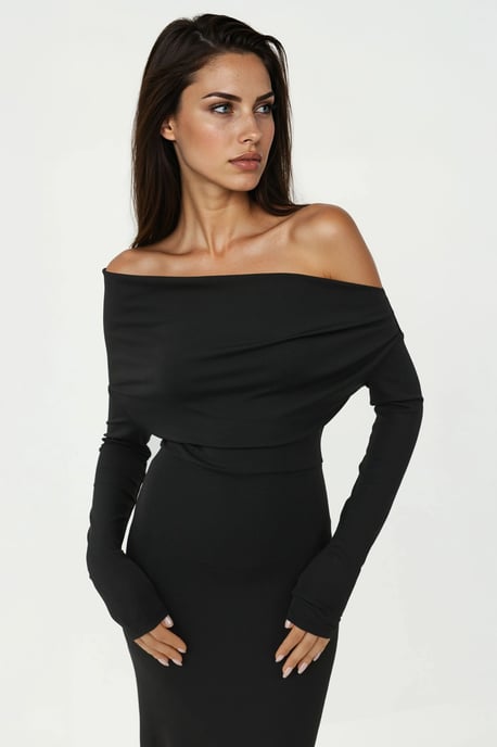 Elegantes Bodycon-Maxikleid mit Bootsausschnitt - Image 4