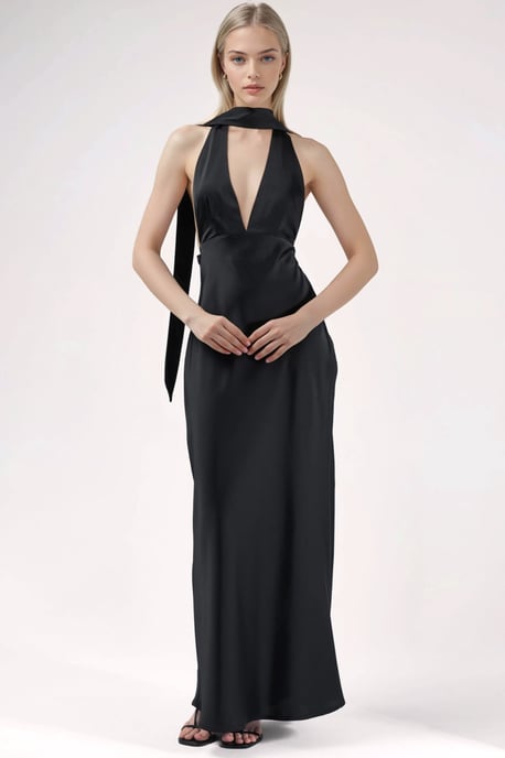 V-Ausschnitt Bodycon Maxikleid - Image 6