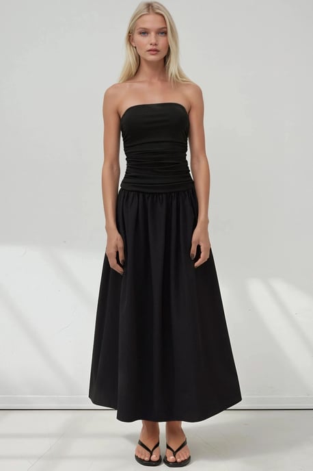Halsloses Maxikleid Detail - Image 1