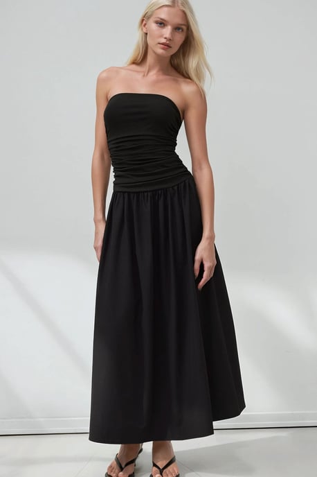 Halsloses Maxikleid Detail - Image 5