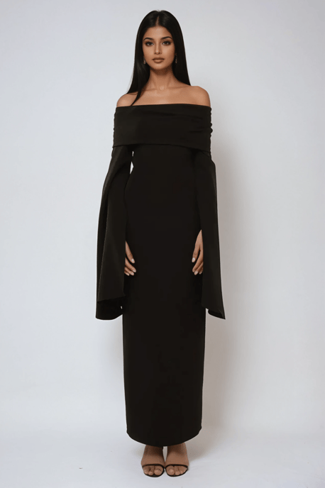 Exklusive Maßgeschneiderte Off-Shoulder Bodycon Maxikleid mit Schlitz - Image 2