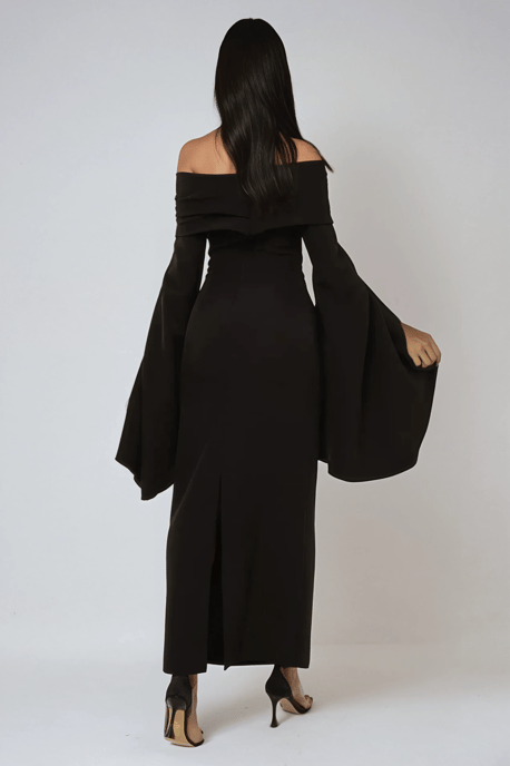 Exklusive Maßgeschneiderte Off-Shoulder Bodycon Maxikleid mit Schlitz - Image 5