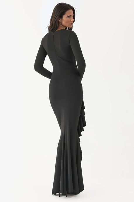 Maxikleid mit Rüschenteil und langen Ärmeln - Image 2