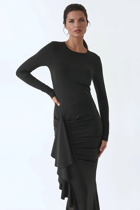 Maxikleid mit Rüschenteil und langen Ärmeln - Image 6