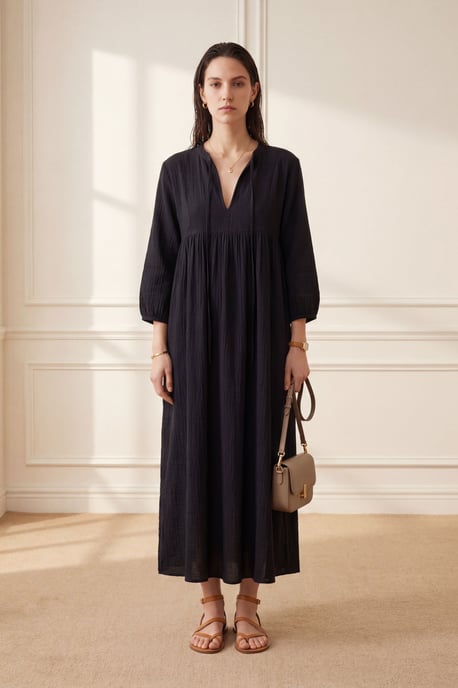 Maxikleid mit Schleifendetail und lockerer Passform - Image 1