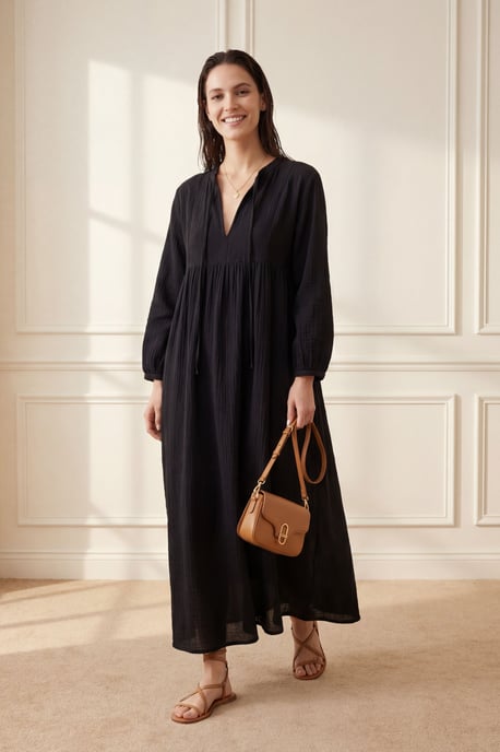 Maxikleid mit Schleifendetail und lockerer Passform - Image 4