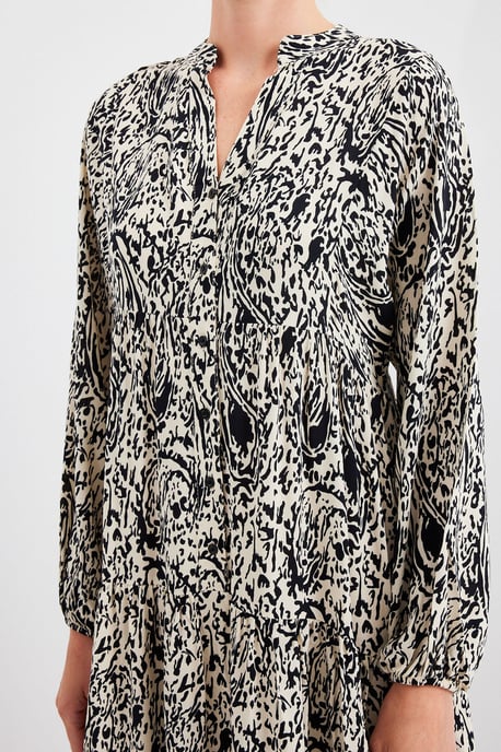 Bedrucktes V-Ausschnitt Maxikleid - Image 6