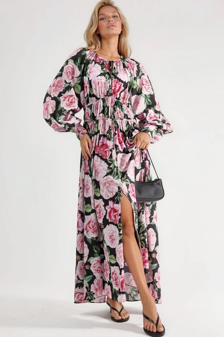 Floral Maxi-Kleid mit Bindeband - Image 1