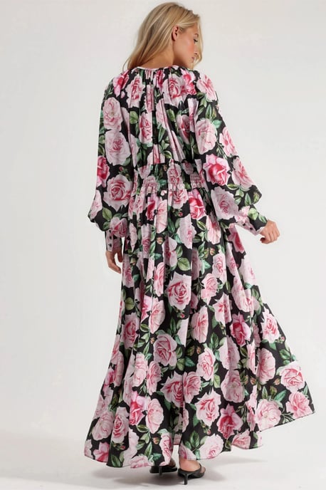 Floral Maxi-Kleid mit Bindeband - Image 3