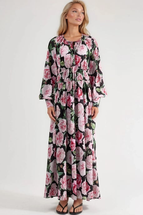 Floral Maxi-Kleid mit Bindeband - Image 6