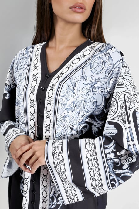 Bedrucktes Maxikleid mit V-Ausschnitt - Image 5
