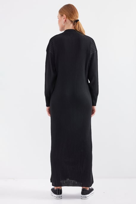 Strickkleid mit halbem Rollkragen und Reißverschluss - Image 5