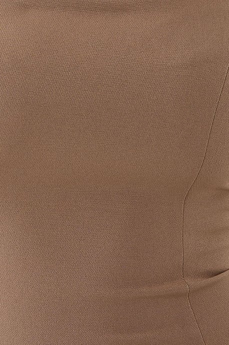 Strukturiertes Quadratkragen Bodycon Mini Kleid - Image 6