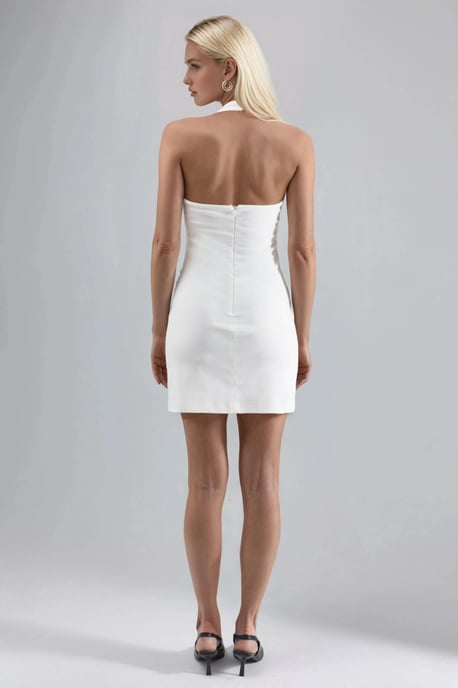 Körperbetontes Mini-Kleid mit Halterneck-Kragen - Image 3