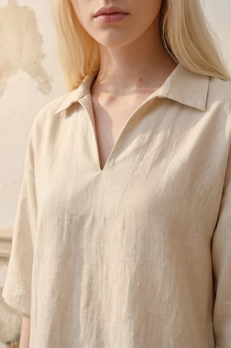 Polo-Kragen Mini-Kleid mit Dreiviertelärmeln - Image 4