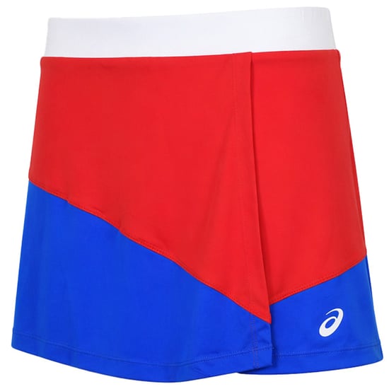 Asics Club Damen Rot/Blaue Tennis-Kurzrock - Image 2