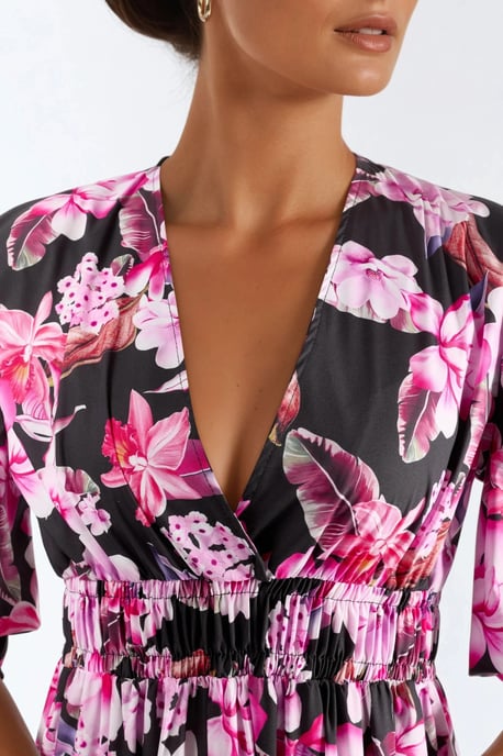 Blumiges Maxikleid mit V-Ausschnitt - Image 6