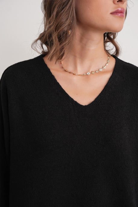 V-Ausschnitt Strickpullover & Rock-Set - Image 6