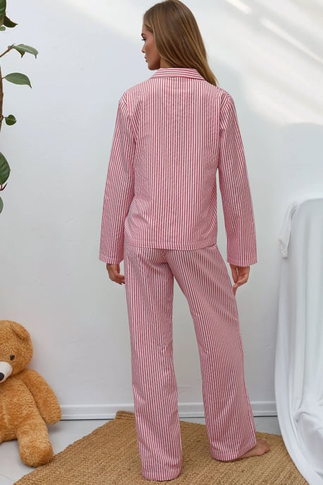 Gestreiftes Baumwoll-Pyjamaset - Image 4