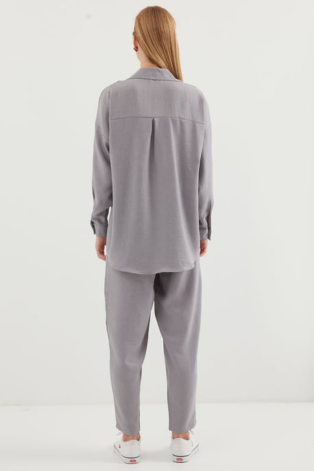 Leinenmix Langarmhemd und Hose Set - Image 6