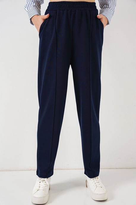 Gestreiftes Langarm Crew Neck Zweiteiliges Set - Image 4